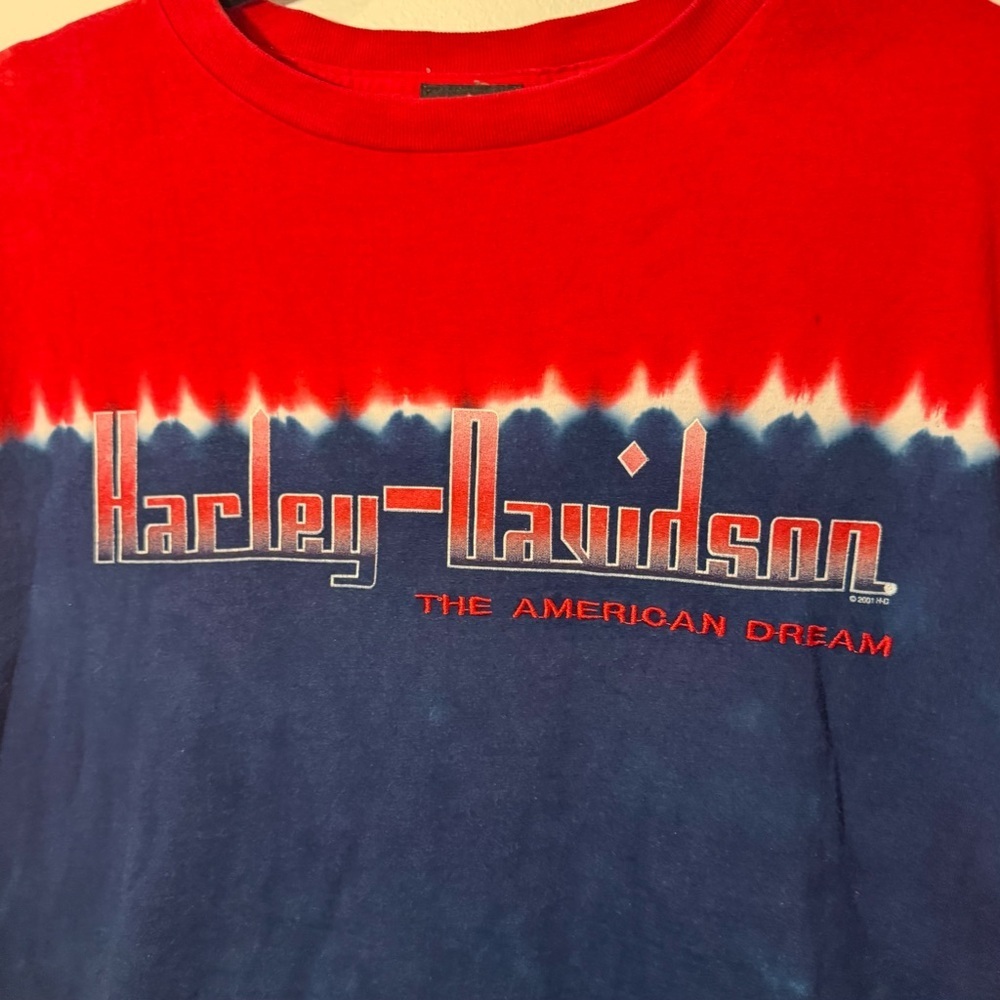 Harley-Davidson USA Graphic Tee – Red/Blue Tie-Dye – Large – The American Dream - Picture 2 of 6